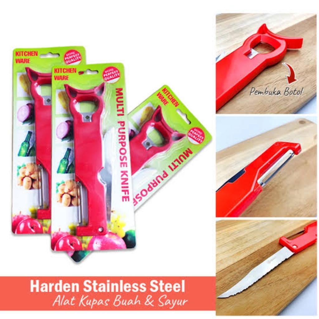 PISAU BUAH GUNINDO SERBAGUNA 4 IN 1 BERKUALITAS || PISAU GUNINDO P203 || PEELER GUNINDO || PEMBUKA T