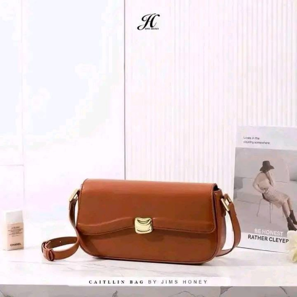 Jims Honey  - Caitlin Bag - Tas Slempang kulit Wanita Terbaru - Sling Bag wanita Fashion kekinian Or