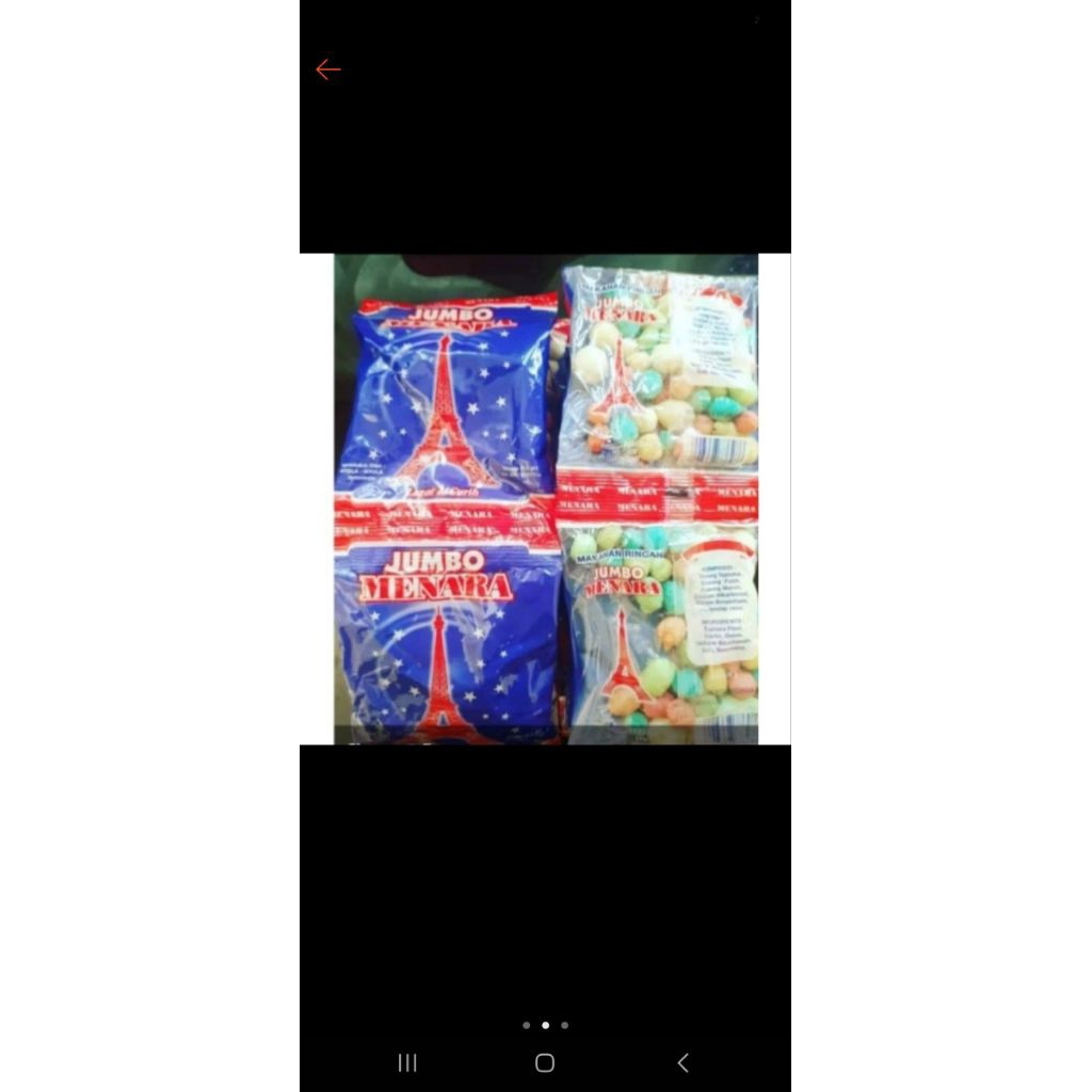 

jajanan medan Menara Jumbo 20 gram 1 renceng 10pcs
