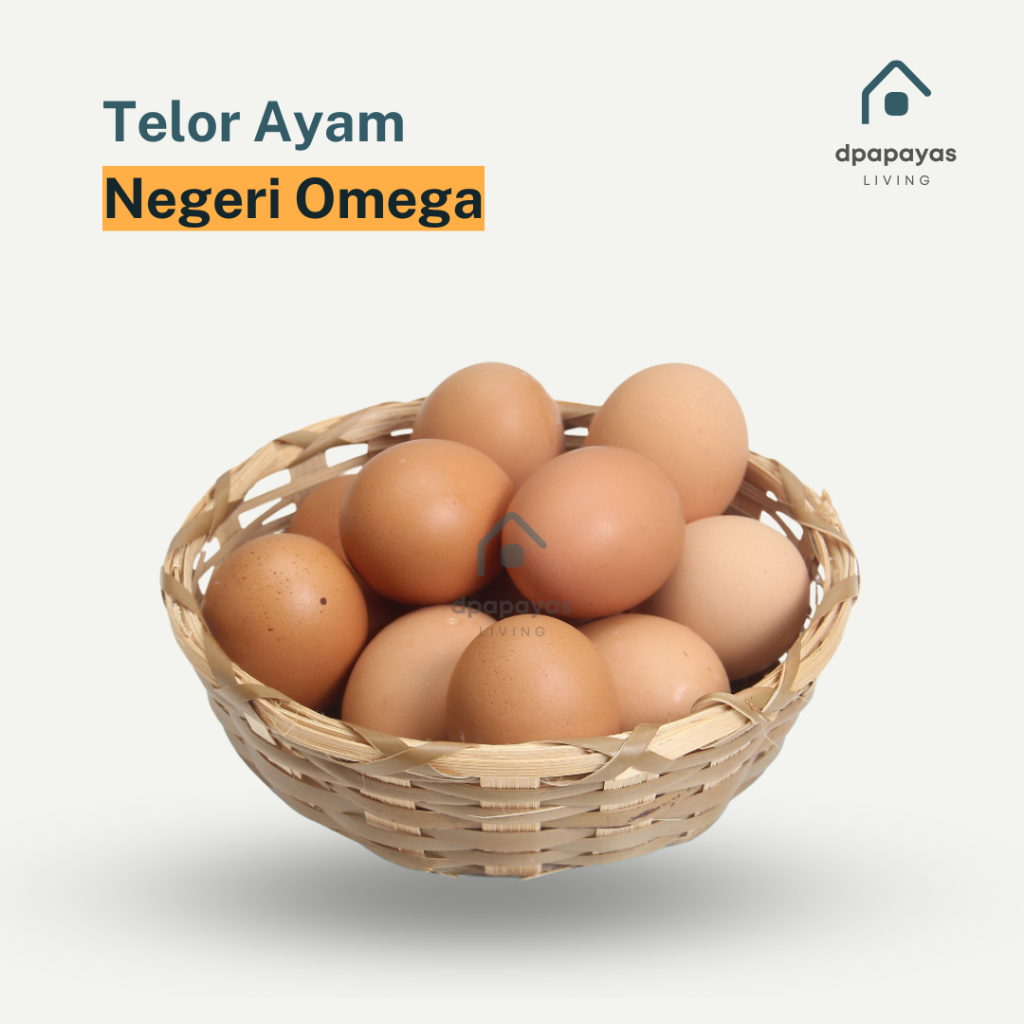

Telur Ayam Negeri Omega Grade A - Pack isi 10pcs