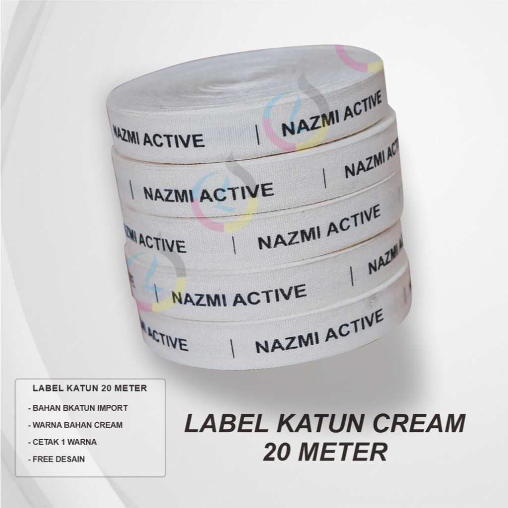 

20 meter label piterban/ label baju hijab custom/ label cotton