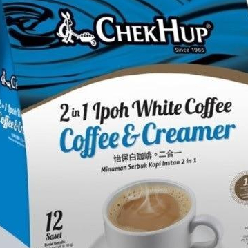 

White Coffee ChekHup 2in1 Ipoh Isi 12 Shacet 360 Gram Coffe & Creamer Kopi Sebuk Instan Wangi Kopi