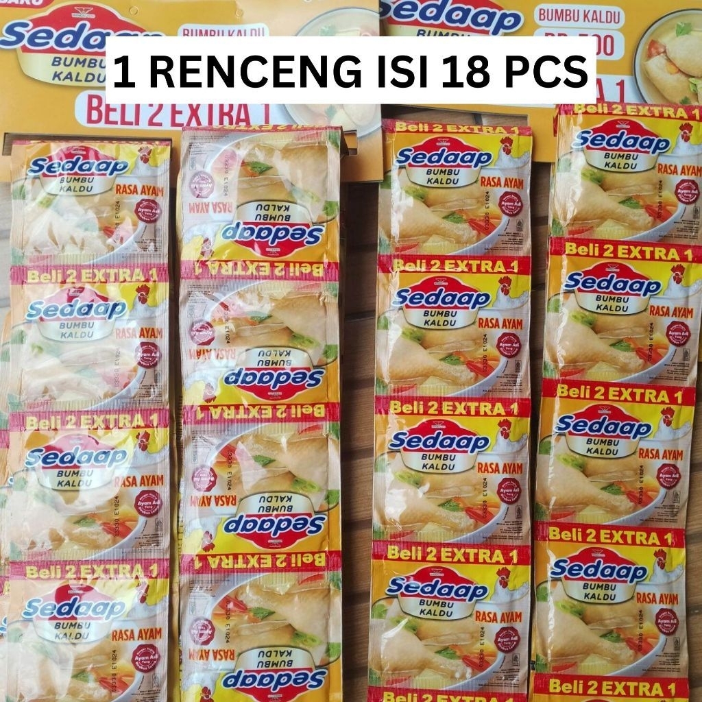 

Sedap Bumbu Kaldu rasa Ayam renceng @9gr isi 18's