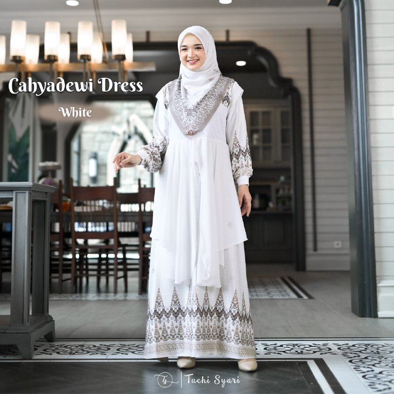 Tachi Syari Nareswara Kemeja Pendek & Cahyadewi Dress Couple Series Sarimbit Mewah