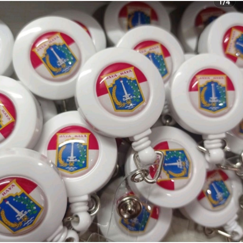 

Name Tag Id Card Casing Karet Plus Yoyo Logo DKI Jaya Raya