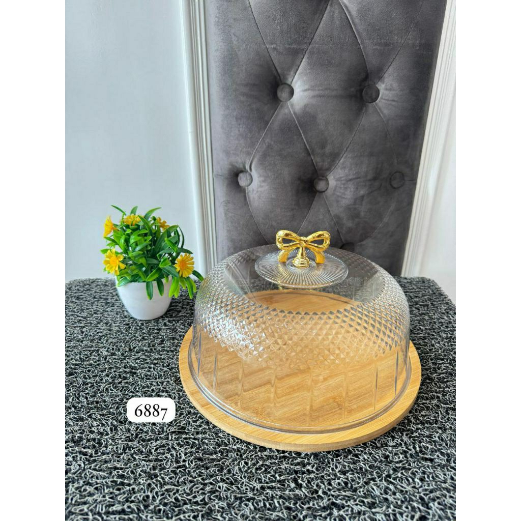 Tudung saji kue kayu Uk besar diameter 36cm Kode 6887Harga promo spesial bisa COD INSTAN tempat bolu