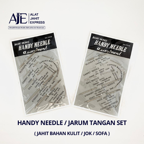 Handy Needle / Jarum Tangan Set (Jahit Bahan Kulit / Jok / Sofa)