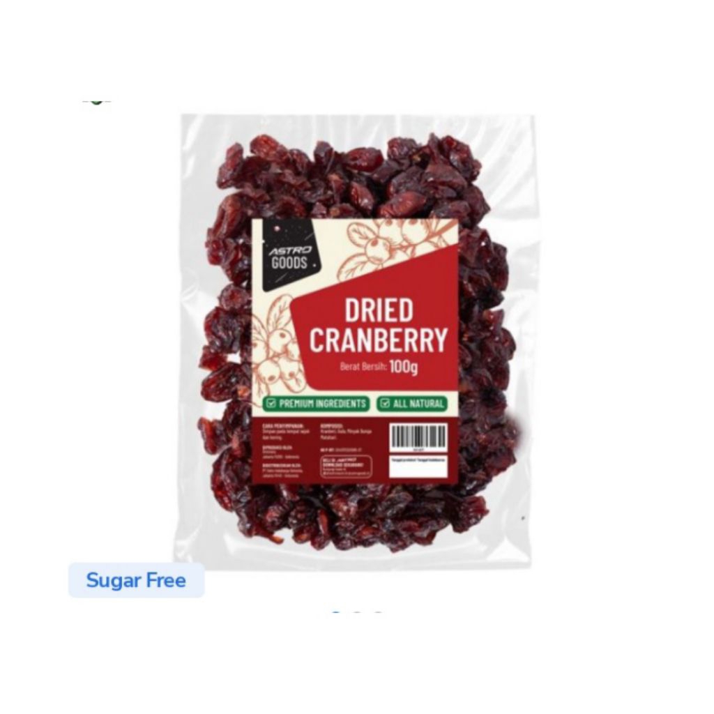 

DRIED CRANBERRY ASTRO GOODS 100GR
