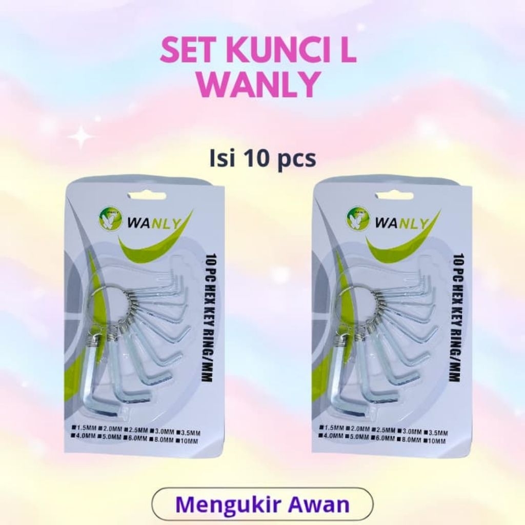 Kunci L Set 10 pcs Kecil WANLY