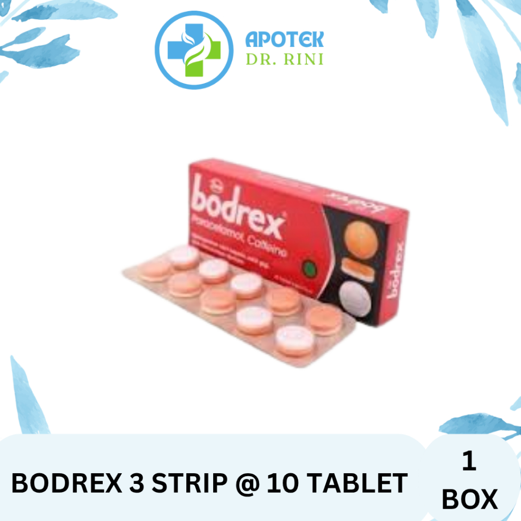 Bodrex Paracetamol Obat Sakit Kepala 20 Tablet / Paracetamol Tablet 500 Mg/ BOX