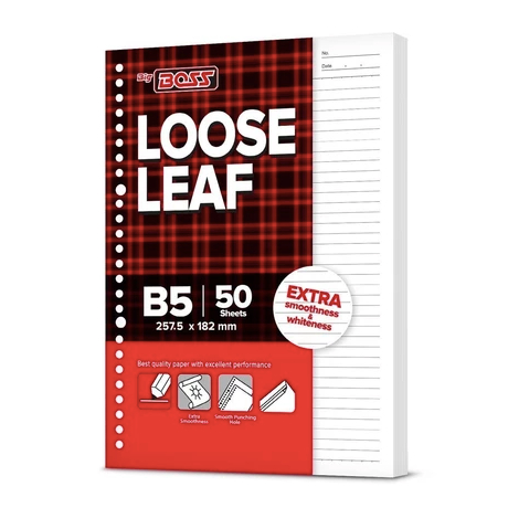 

BIGBOSS Loose Leaf Kertas Binder Bergaris