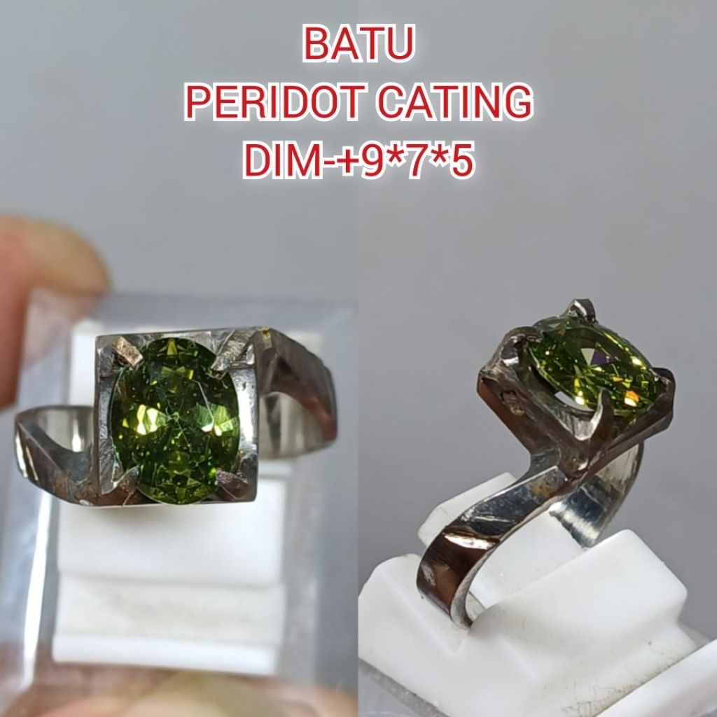 BATU CINCIN PERIDOT CATING CINCIN WANITA