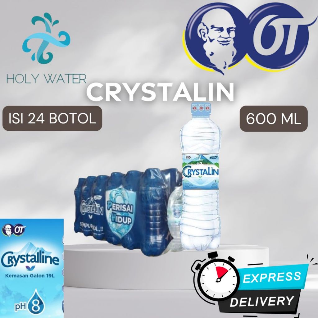 

(SAMEDAY) CRYSTALLINE 600ML MINI PACK ISI 24 BOTOL PER PACKS - READY CRYSTALIN 330, LEMINERAL, AQUA, CLEO, VIT, PRISTINE, POCARI Air Minum Kemasan Botol Minuman