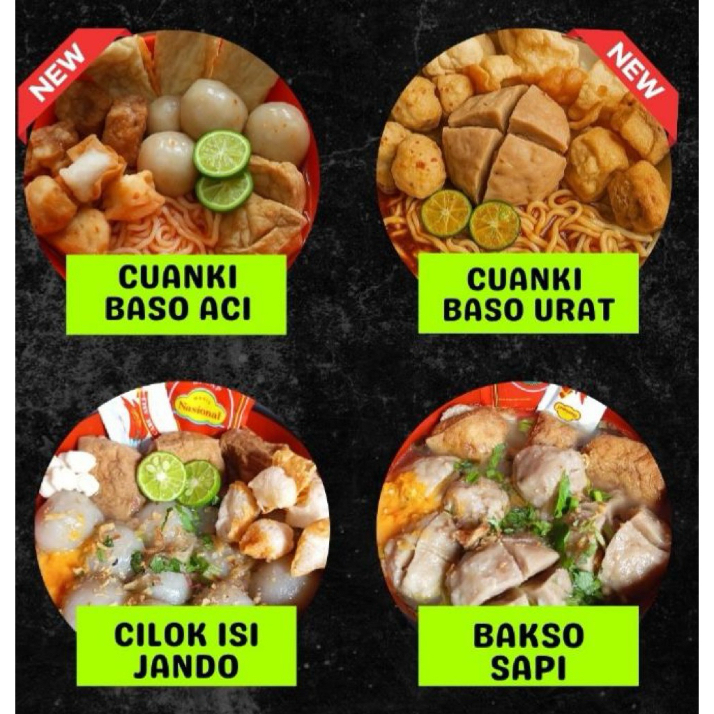 cuangki cilok, cuangki baso, baso sapi & cilok jando