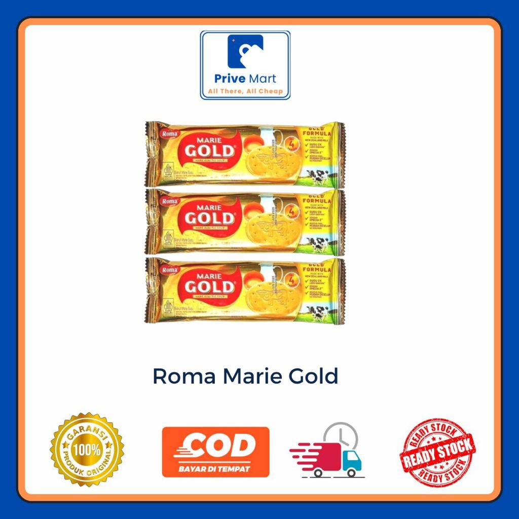 

Roma Marie Gold/Biskuit Marie Susu - 22g Prive Mart