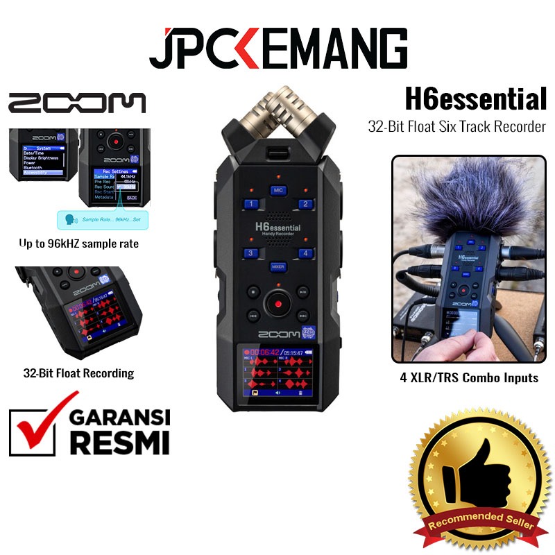 Zoom H6essential 6-Track 32-Bit Float Portable Audio Recorder Mic with Built in Mixer Zoom H6 Essent