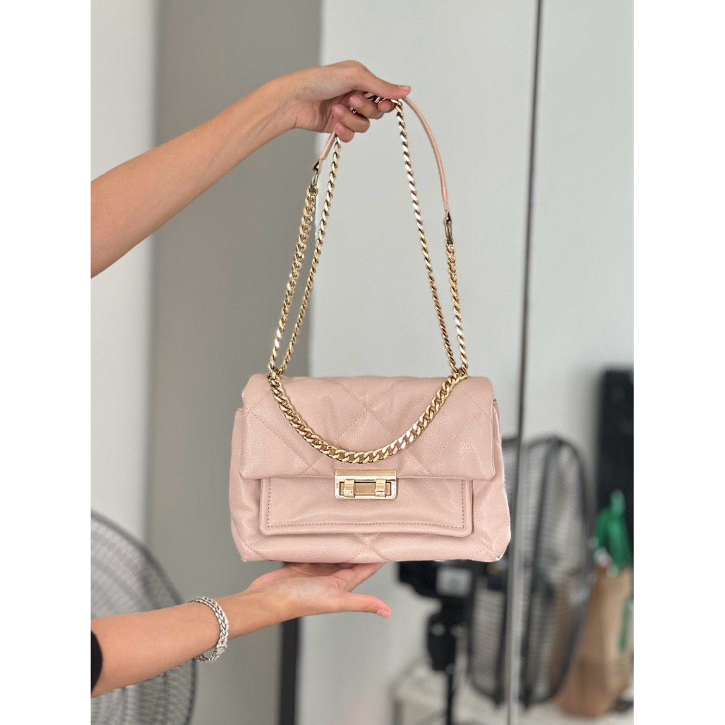 HeyLocal.id - London Bag Tas Bahu Wanita Baby Pink