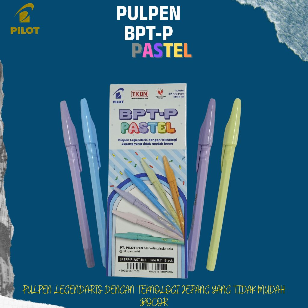 

Pulpen Bolpen PASTEL Bolpoint Pilot BPT - P PASTEL COLOR BPTP Asli Original