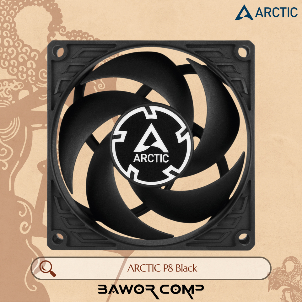 Fan ARCTIC P8 PWM Black Single Pack PWM Fan | Fan Case 80mm 8cm 3000Rpm