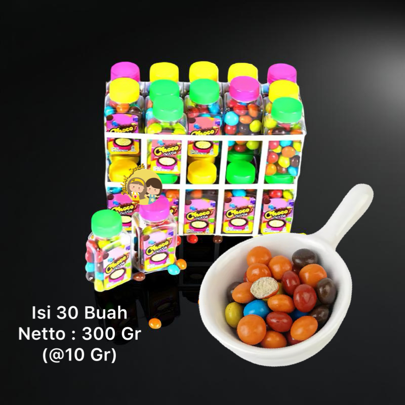 

Grosir - Cokelat Kotak Bottle 30 X 10 Gr Rasa Cokelat Biskuit by Jadoel_Snack