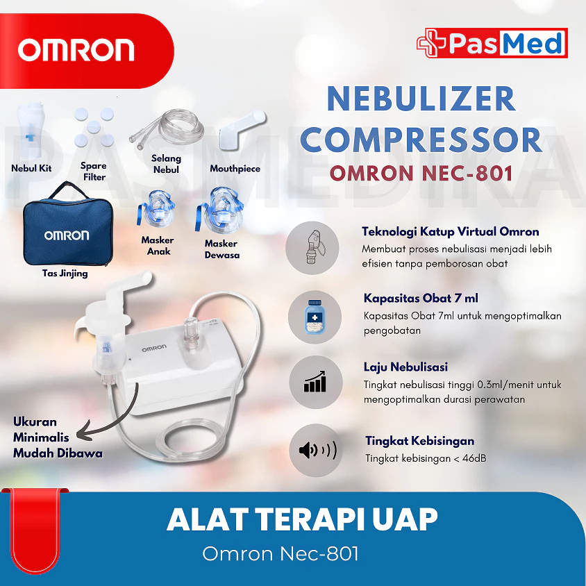 PASMED | OMRON Nebulizer NE-C801 / NE C801 / Compressor Nebulizer