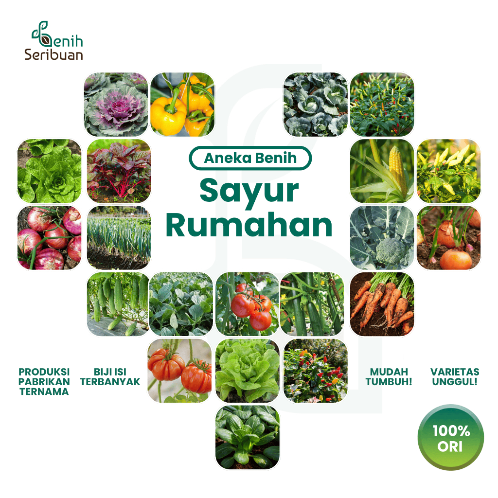 Benih Seribuan - Aneka Benih Sayur Sayuran Paket Lengkap Varian Unggulan