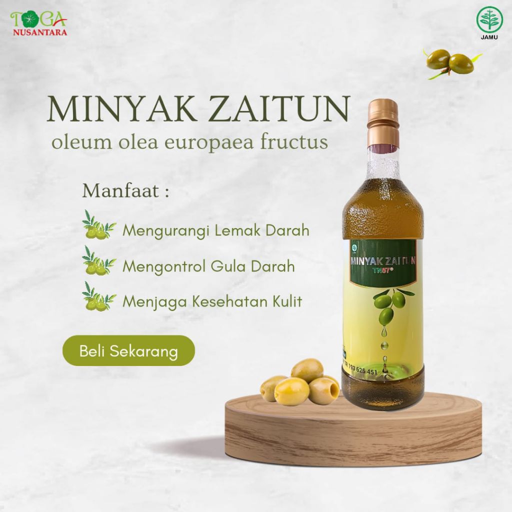 

Minyak Zaitun TN 57 Extra Virgin Olive Oil Toga Nusantara 1 liter