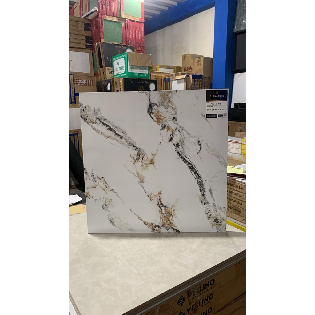 keramik lantai mulia cutting 50x50cm prata gold