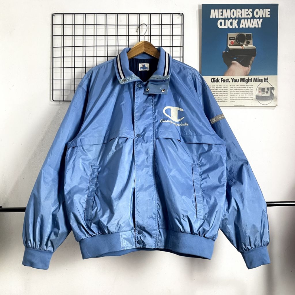 JAKET CHAMPION VINTAGE SECOND ORIGINAL, JAKET VINTAGE CHAMPION, VARSITY CHAMPION