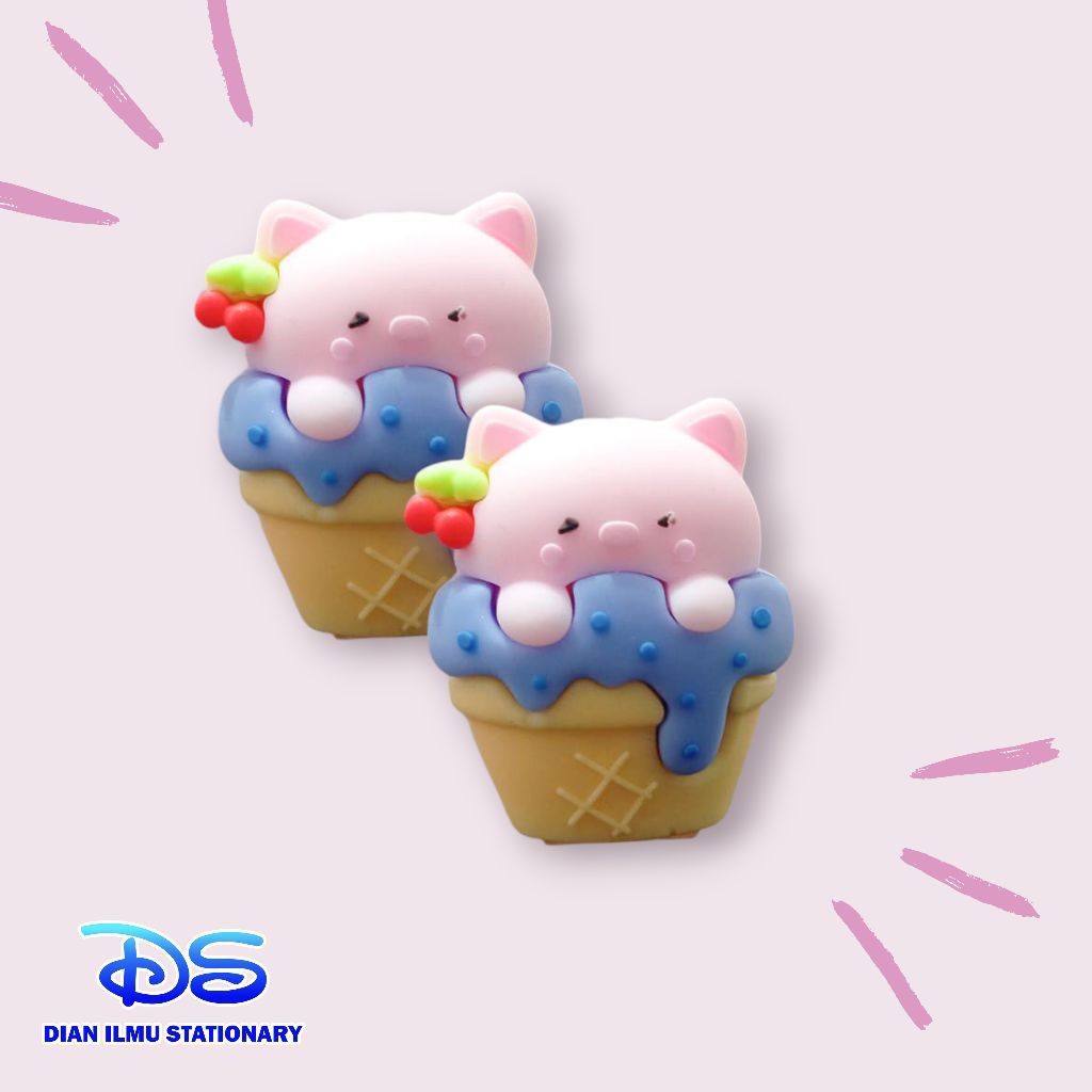 

Rautan pensil karakter 3D cone bear