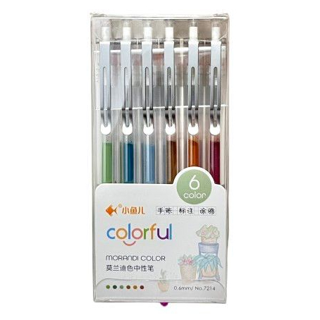 

GEL PEN WARNA 7214 / PEN WARNA INI 6 / GEL PEN COLORFUL / GELPEN 0.6MM / PUPLEN PENA 6 WARNA / ALAT TULIS SEKOLAH