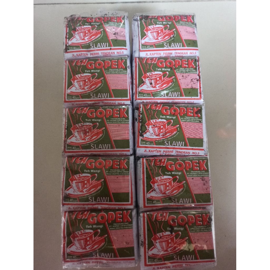 

Teh Gopek 40 g (1 Slop Isi 10 Bungkus)