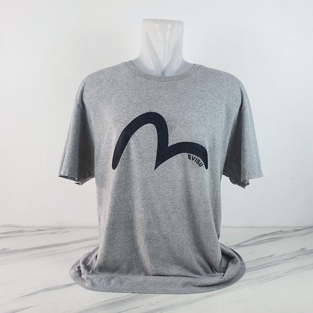 Baju Kaos EVISU JEANS - Size XL sd XXL - Lebar Dada 57 cm - Original 100% - Scd