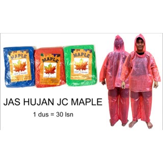 Jas Hujan Plastik Setelan Baju Celana/ Jas Hujan Plastik Setelan Celana Dewasa Pria-Wanita MAPLE