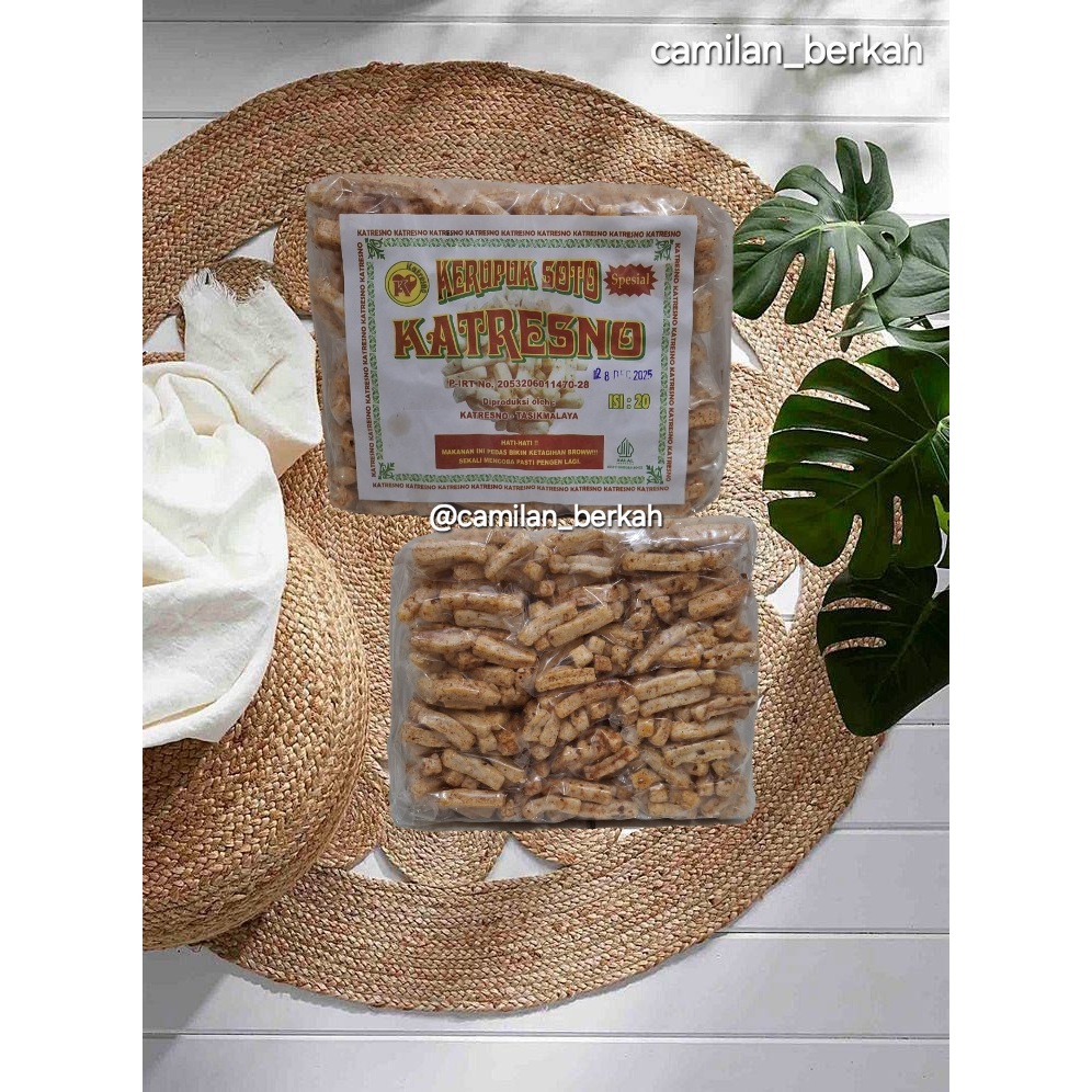 

Krupuk Soto Katresno isi 1 Pack 20 biji Camilan Gurih Renyah