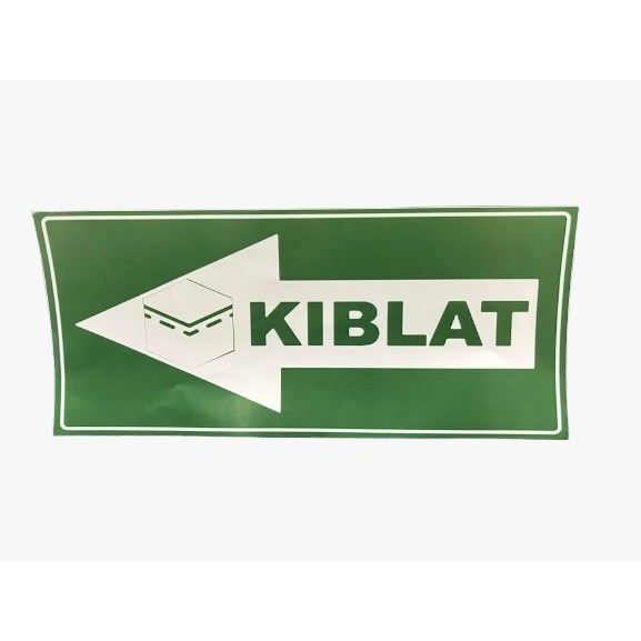 

(sko) Stiker Vinyl glossy anti air Penunjuk Kiblat Sholat sticker batas suci petunjuk arah shalat laminasi