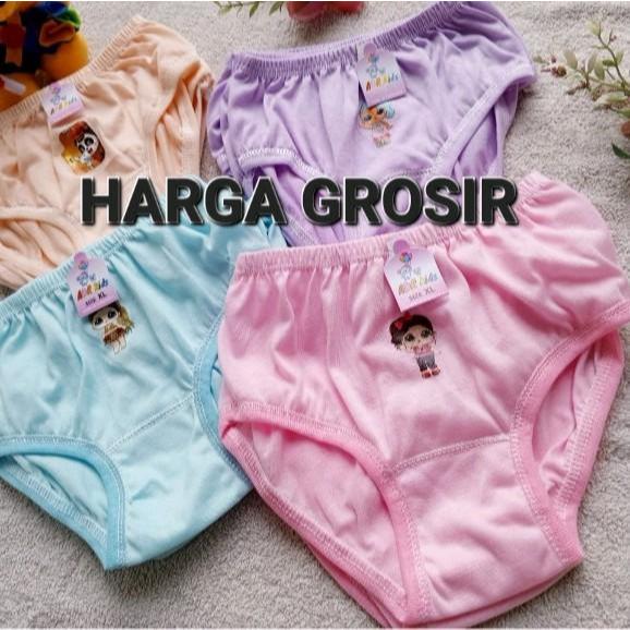 12 pcs ( satu lusin ) Celana Dalam Anak Wanita // Cd anak cewek lusinan || Cd anak motif dan polos -