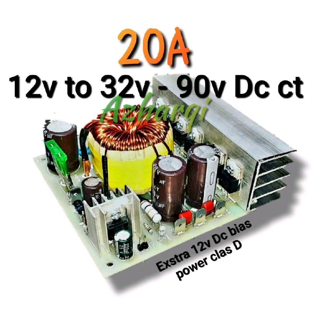 inverter Dc to Dc 12v to 65v - 90v ct Dc exstra 12v bias Clas D