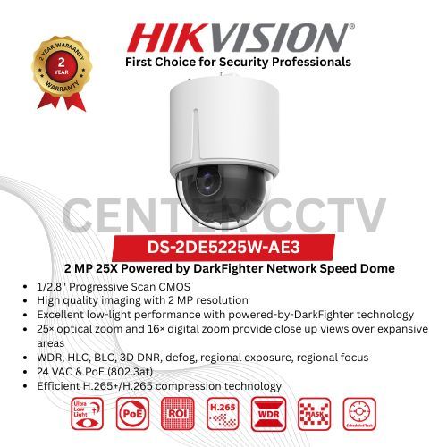 DS-2DE5225W-AE3 Kamera Cctv IP Hikvision PTZ 25x Zoom