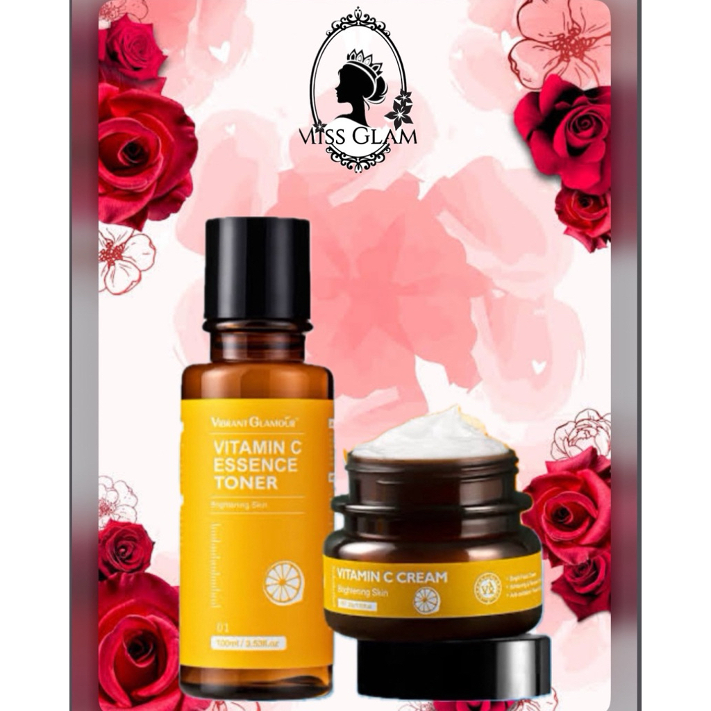 Vibrant Glamour Toner Vitamin C Vibrant Glamour Viramin C Cream Mencerahkan Perawatan pagi hari