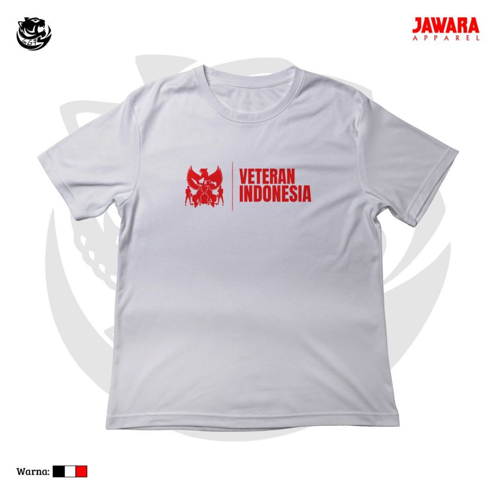 JAWARA APPAREL Kaos kemerdekaan Baju Distro HUT RI Veteran White - Tshirt Sablon Pria Wanita