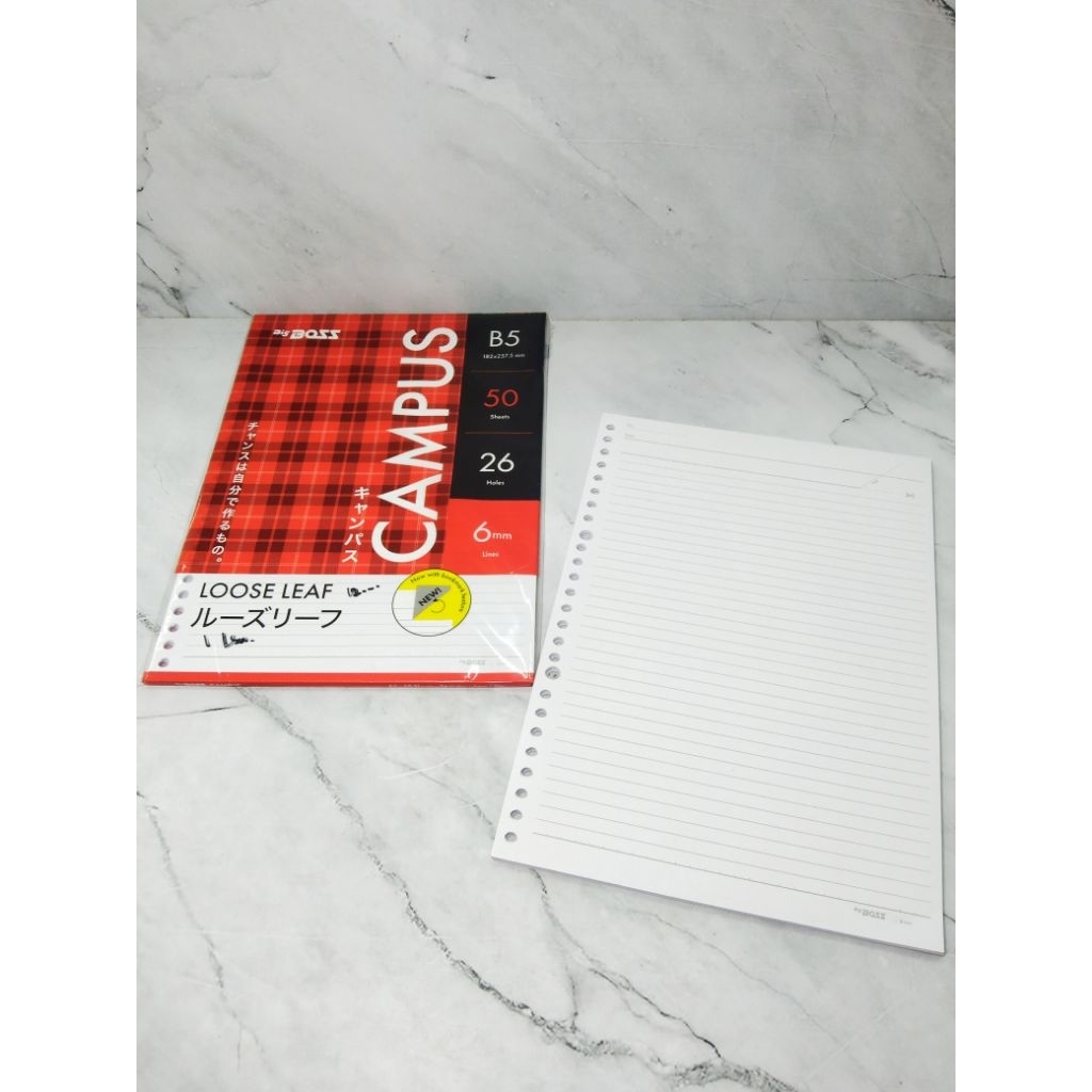 

KERTAS BINDER CAMPUS BIG BOSS B5 50 LEMBAR / ISI BINDER CAMPUS B5 50 SHEETS - BIG BOSS