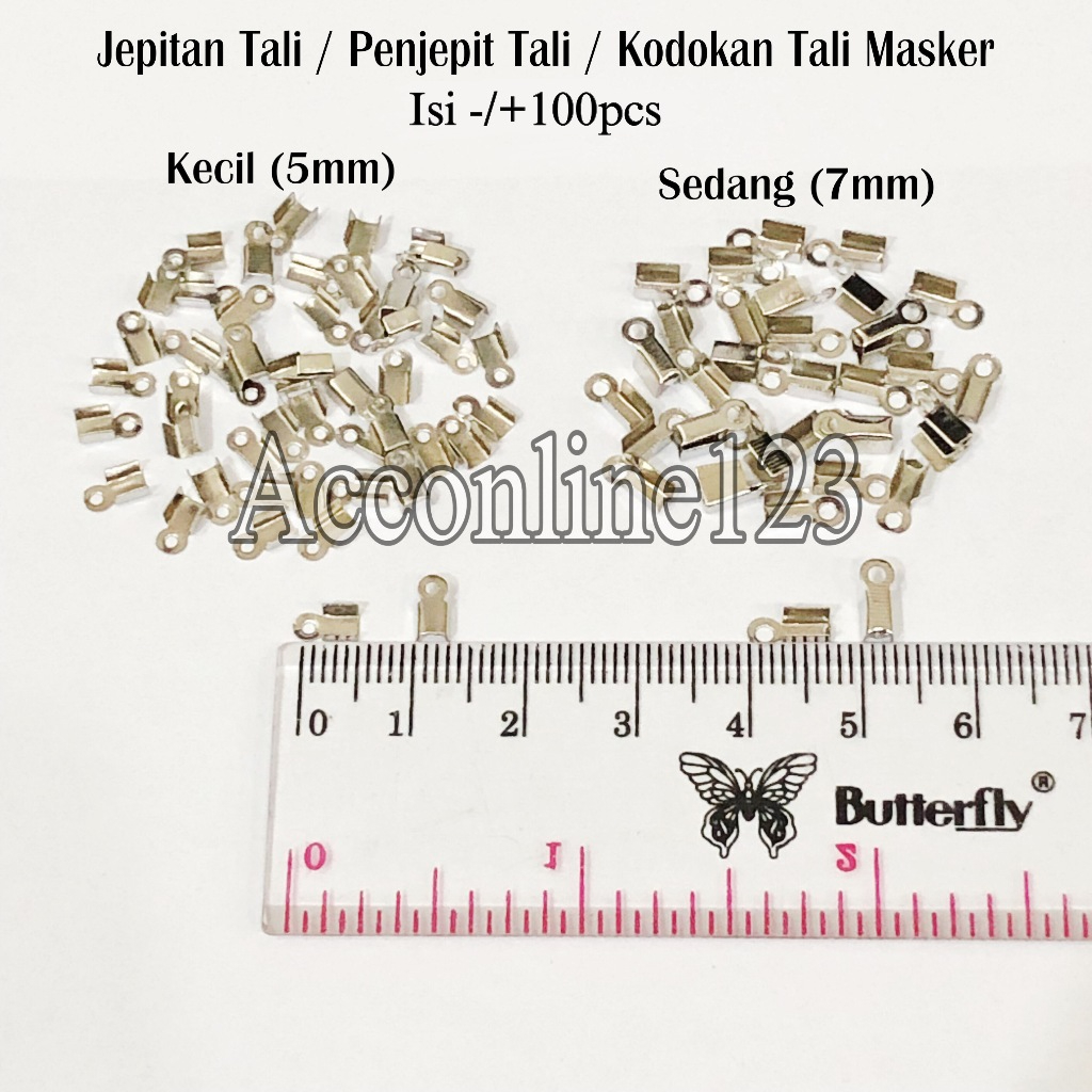 Jepitan Tali / Penjepit Tali / Kodokan Tali Masker Isi -/+100pcs