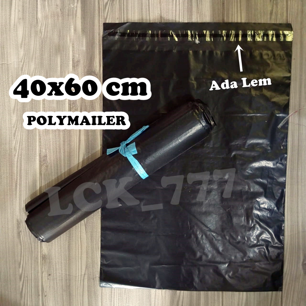 GROSIR ( 40x60 cm ) Plastik Lem Polymailer Olshop Sepatu Baju Tas Plastik packing paket ada Perekat
