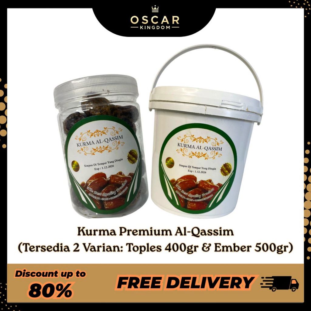 

Kurma Al-Qassim Ember 500gr / Toples 400gr - Kelezatan Manis Alami Tanpa Bahan Kimia