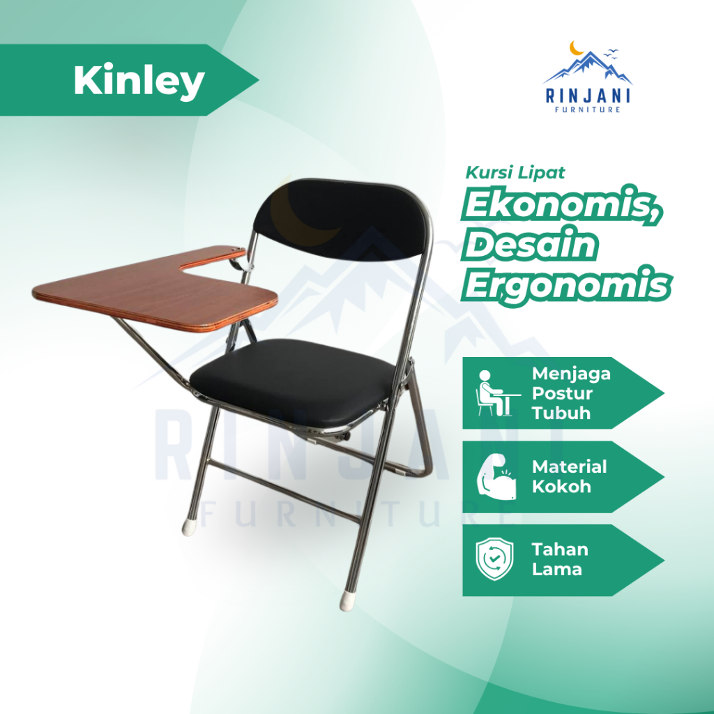 [SPESIAL PROMO] Kursi Lipat Kuliah Tipe KINLEY Rinjani – kursi kuliah lipat | meja kursi kuliah