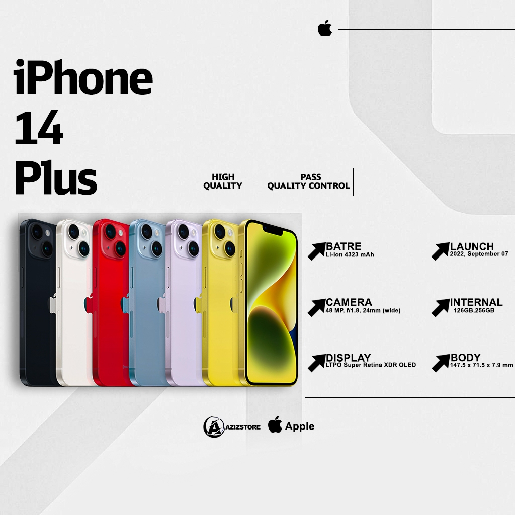 iPhone 14 Plus second aman all operator 98%no minus