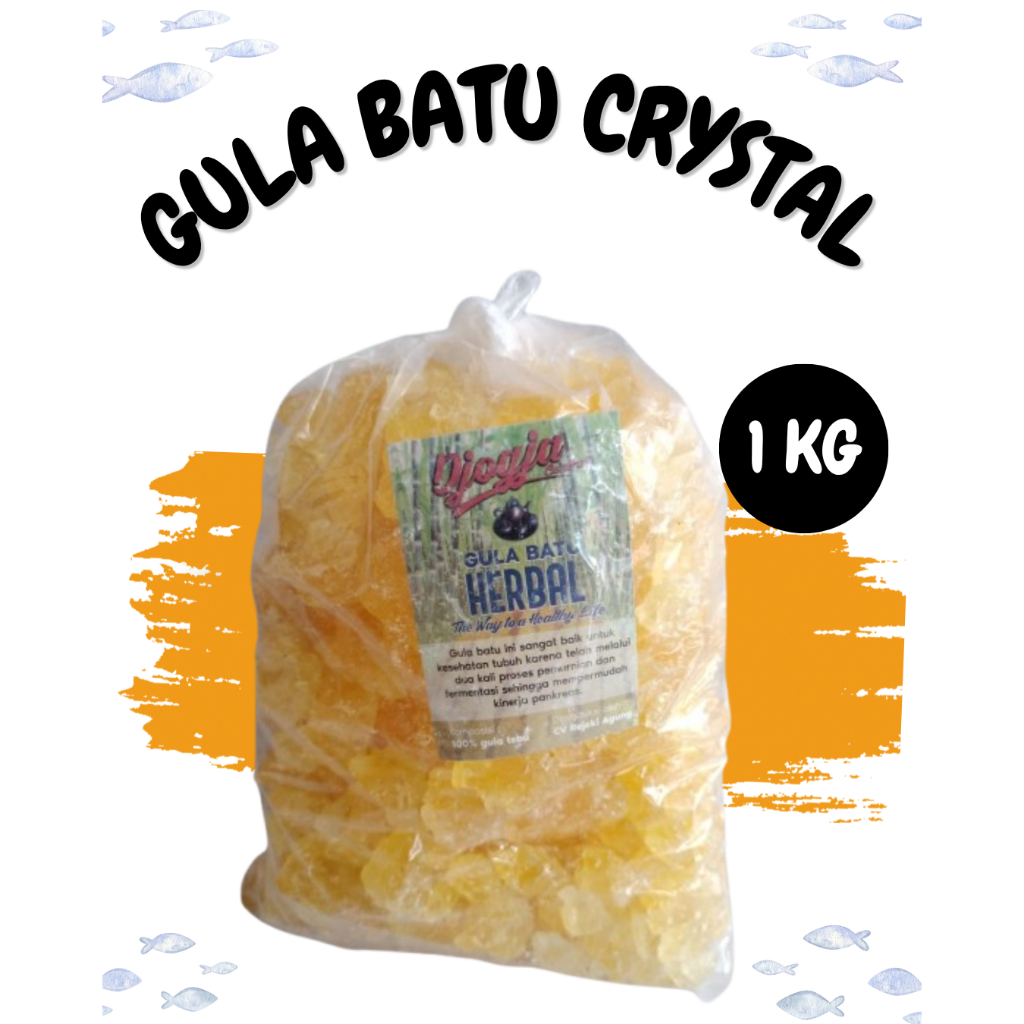 

Gula Batu Pecahan Kecil 1kg Asli Kristal Kuning Super Herbal Rock Madu Sugar Potongan Small