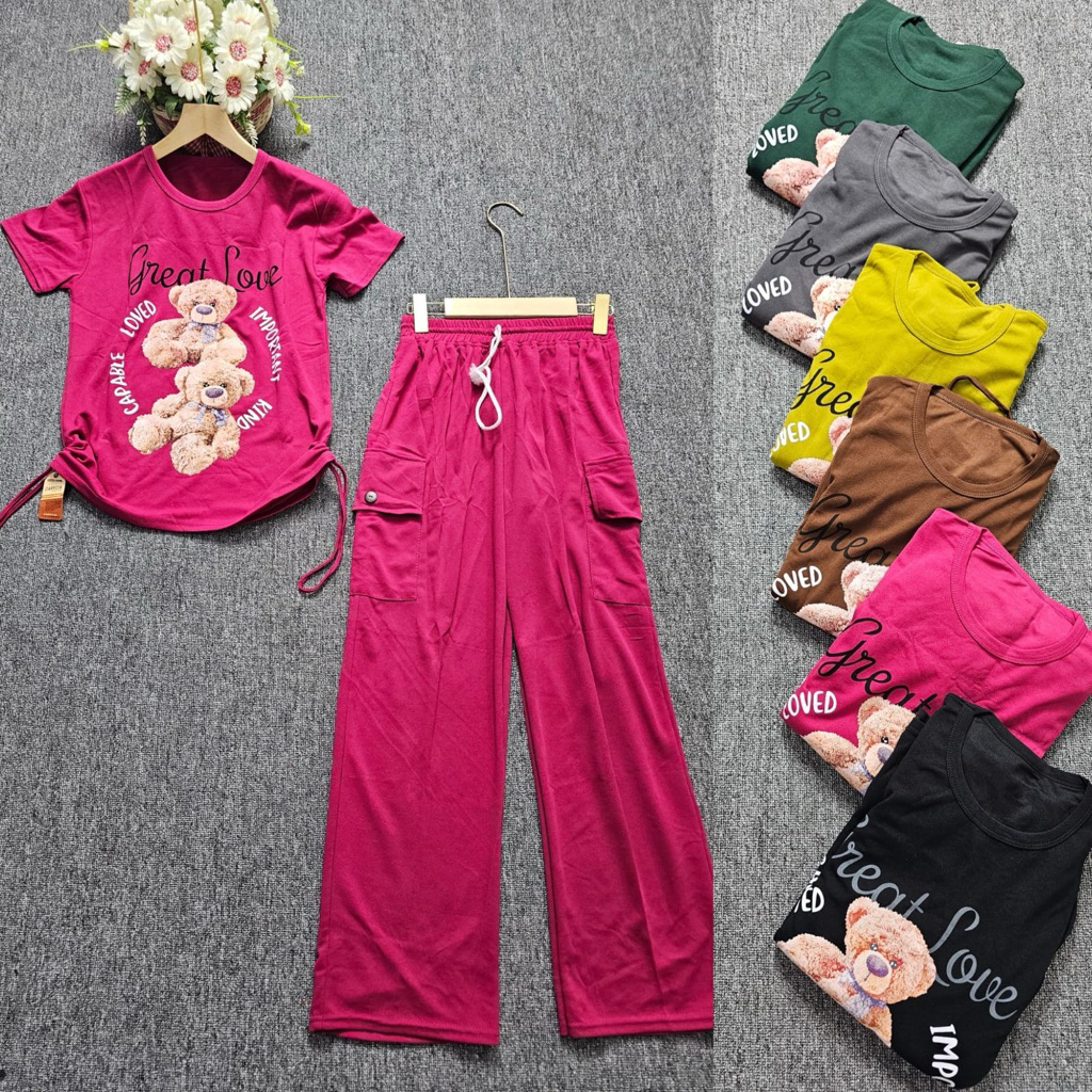 Set Babyterry Karakter Serut / Setelan Babyterry Serut