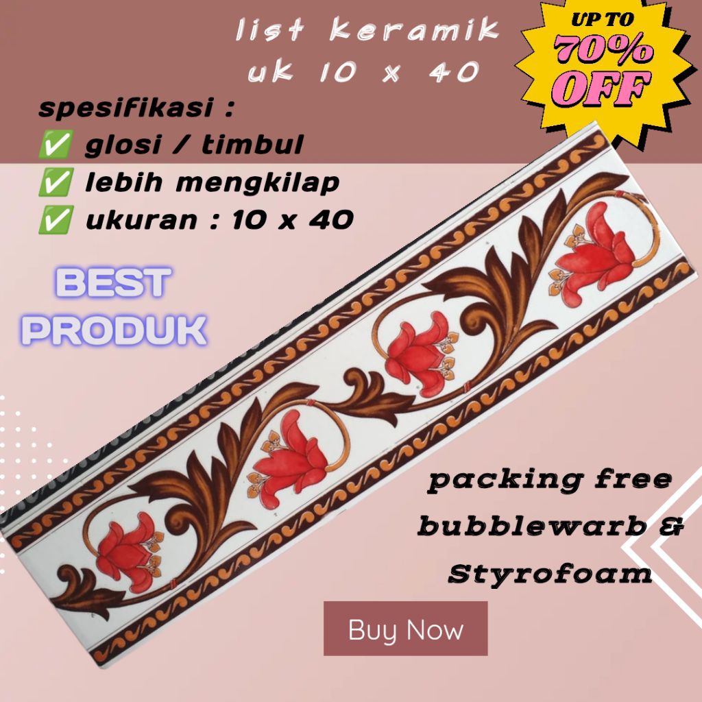 list keramik dinding minimalis ukuran 10x40 / grosir list keramik minimalis motif hazenda / list ker